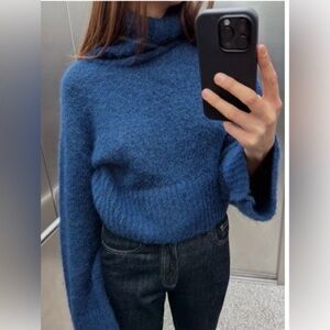 Zara electric Blue soft Sweater